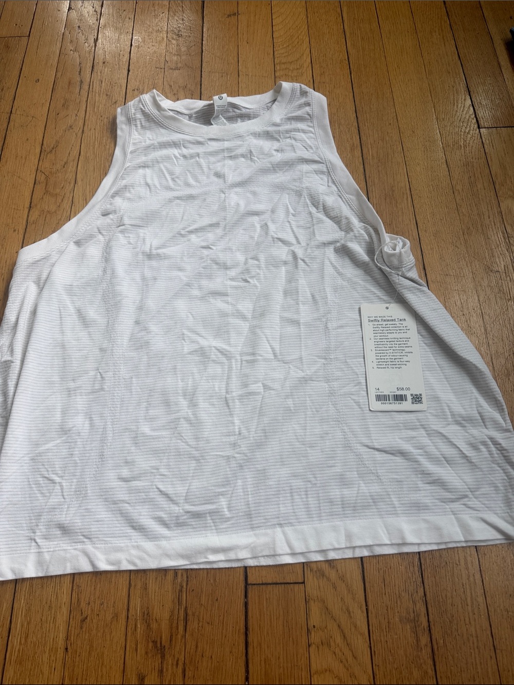 NWT Lululemon swiftly relaxed tank size 14